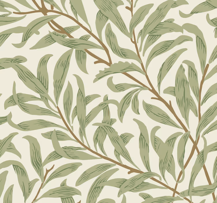 Botanical green plants kitchen wallpaper - TenStickers