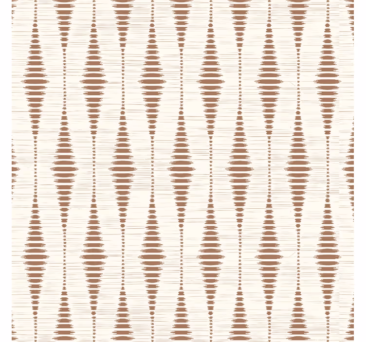 Mocha Mousse rabaul ikat geometric wallpaper - TenStickers