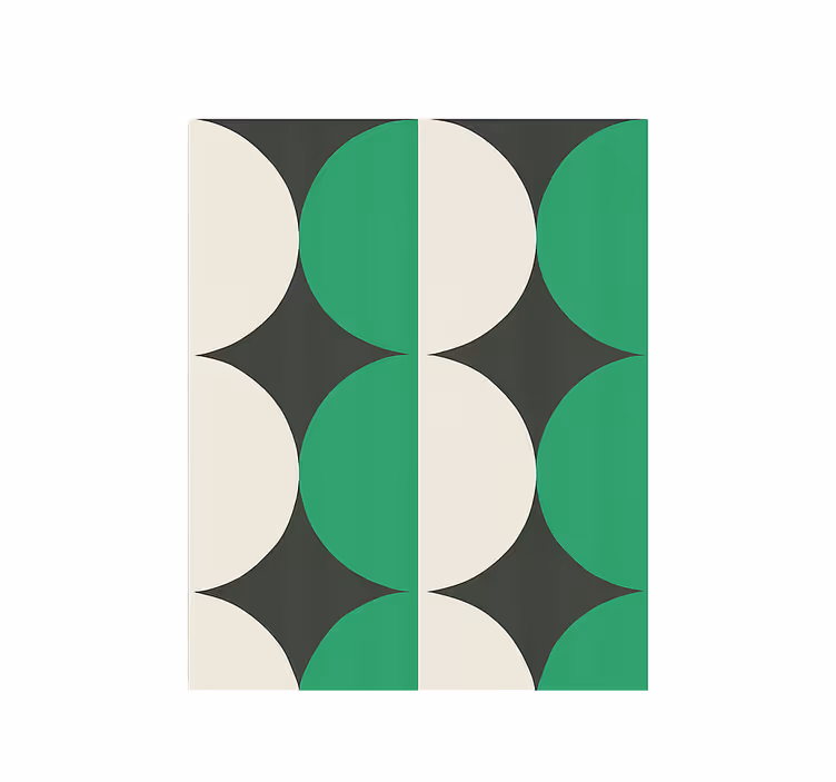 1970's emerald harmony retro wallpaper - TenStickers