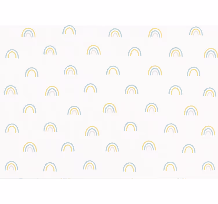 Scattered pastel rainbows children's wallpaper - TenStickers