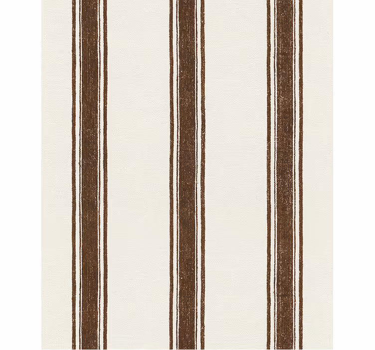 Geometric wallpaper vertical brown lines - TenStickers