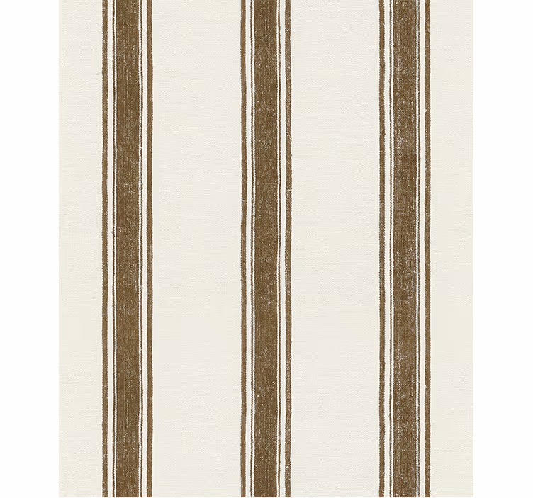 Geometric wallpaper in mocha vertical lines - TenStickers