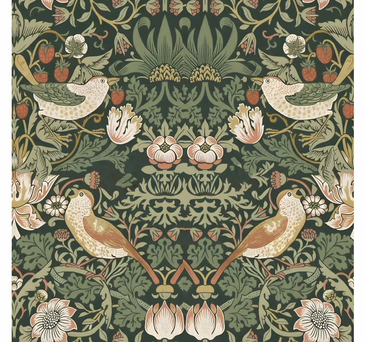 Birds in wallpaper morris style bird design - TenStickers