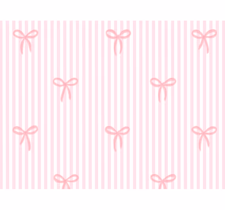 Children's wallpaper in pink stripes and bows - TenStickers