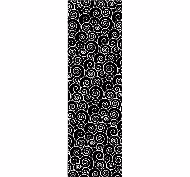 Geometric wallpaper black and white waves - TenStickers