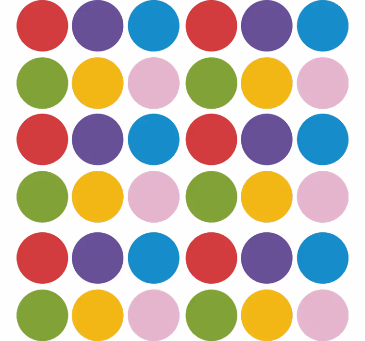 Geometric wallpaper simple colored circles - TenStickers