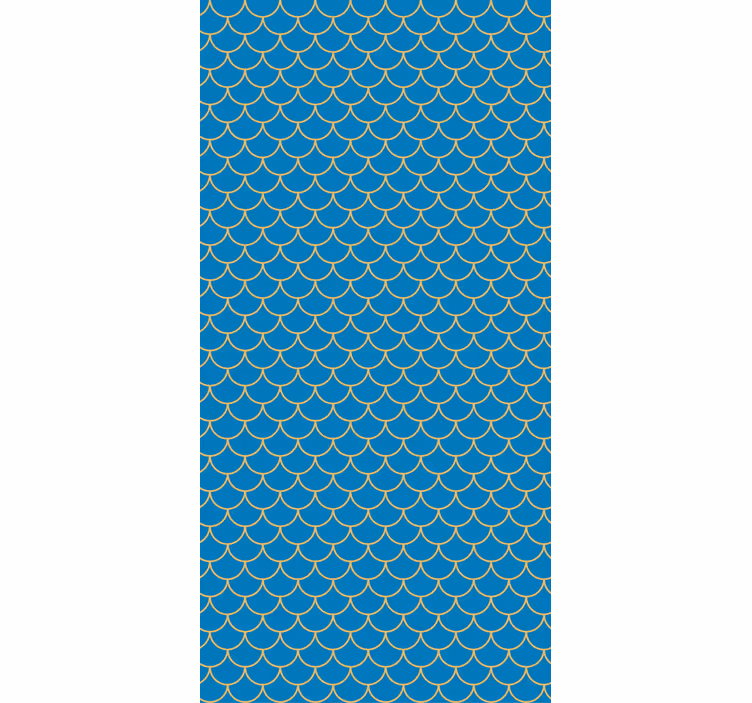 Living area wallpaper with scalloped pattern finish - TenStickers