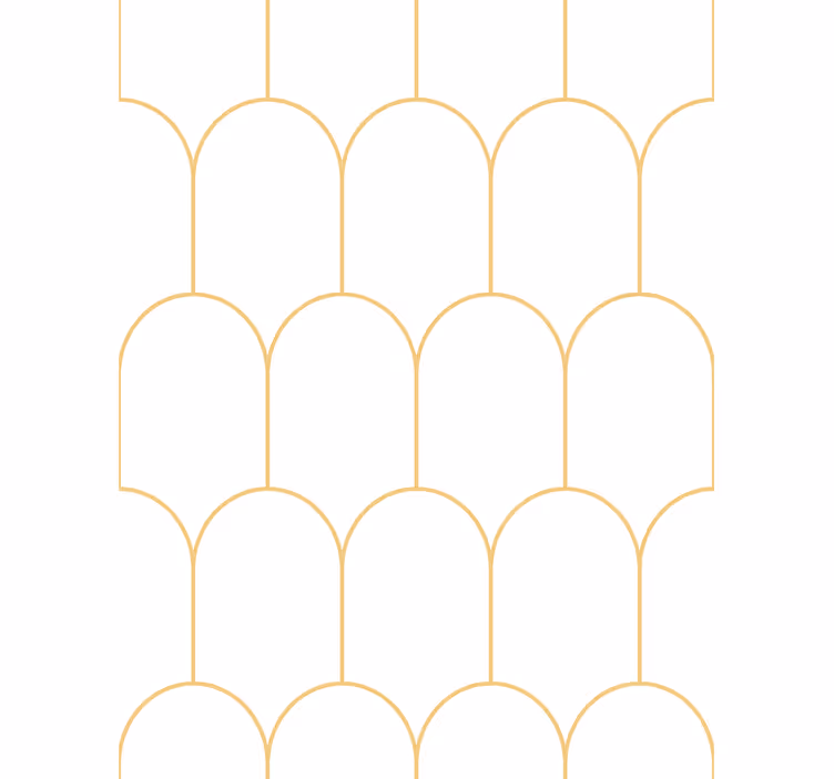 Living area wallpaper with elegant golden arches - TenStickers