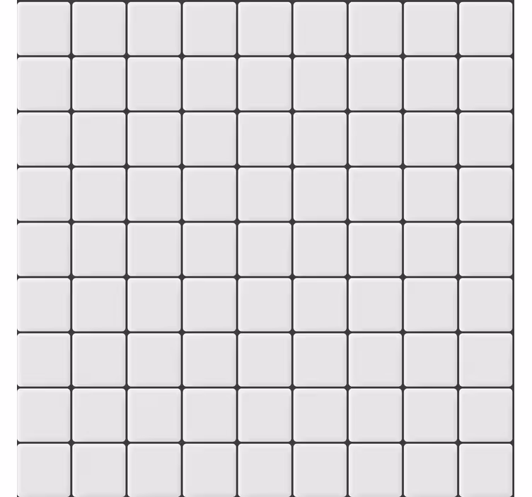 Living area wallpaper in white square tiles - TenStickers