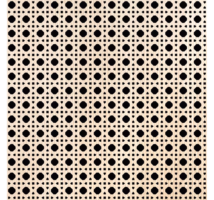 Living area wallpaper in light brown caning - TenStickers