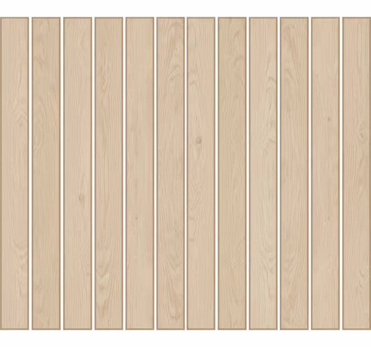 Living area wallpaper light oak slat design - TenStickers