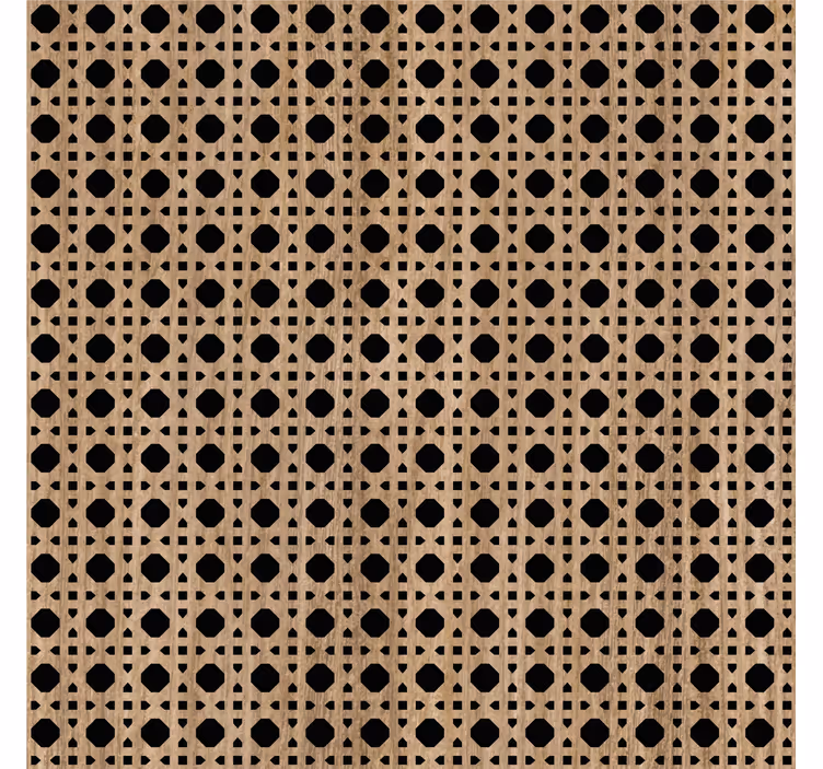 Brown caning wall paper in bedroom - TenStickers