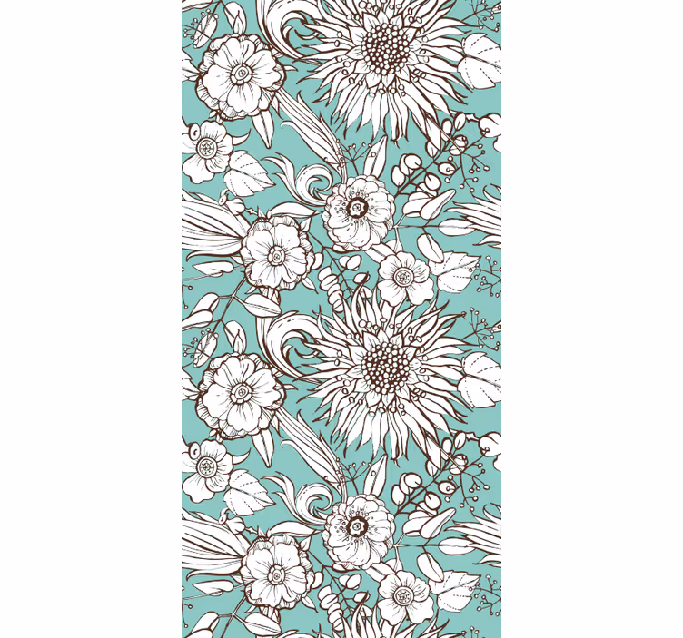 Wall paper in bedroom sunflower design - TenStickers