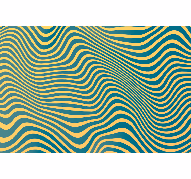 Retro lines wall paper in bedroom - TenStickers