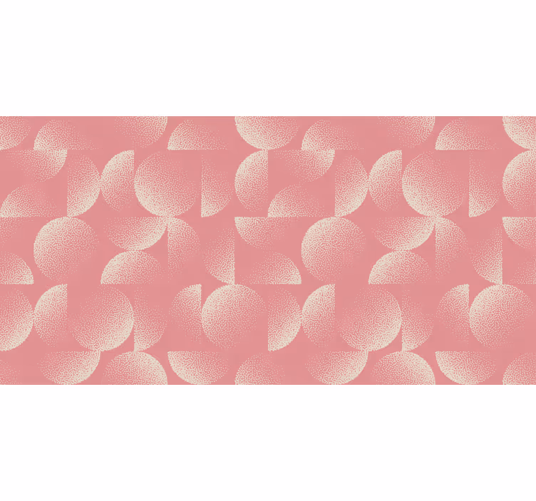 Pastel half circles wall paper in bedroom - TenStickers