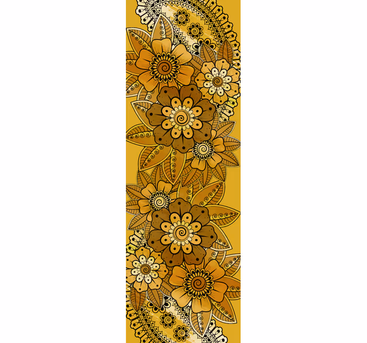 Floral wallpaper in paisley indian style - TenStickers