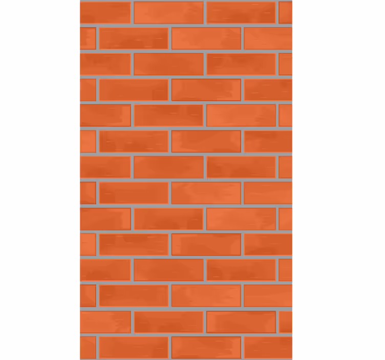 Ornamental wallpaper in red bricks pattern - TenStickers