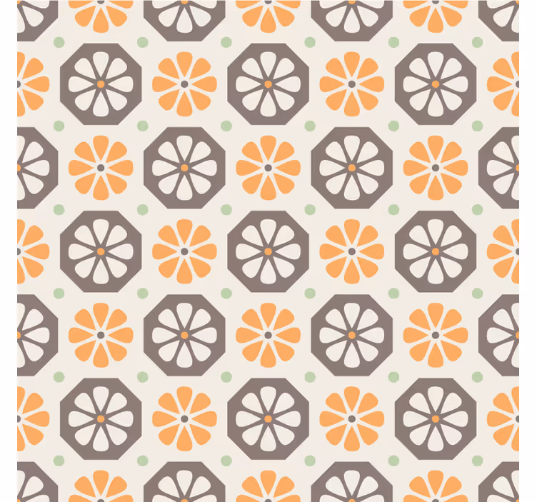 Ornamental wallpaper floral design accents - TenStickers