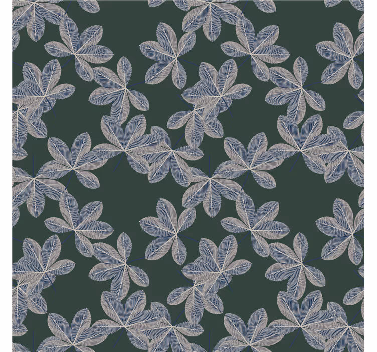 Ornamental wallpaper with botanical leaf design - TenStickers
