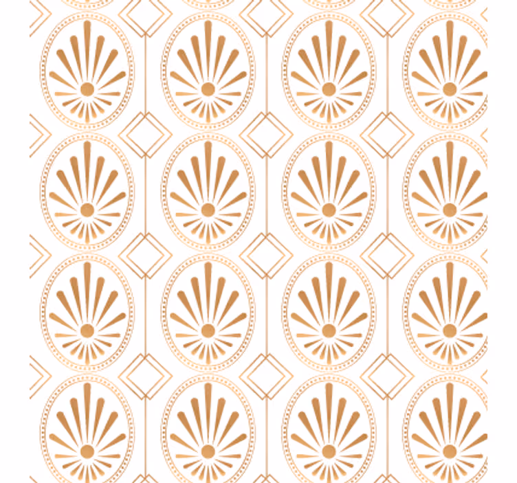 Textured wallpaper modern art white and gold pattern - TenStickers