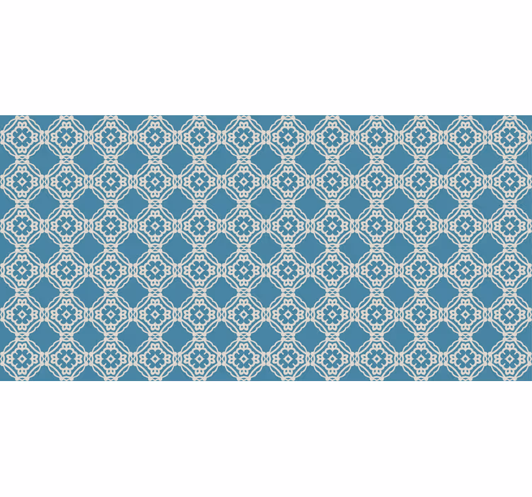 Textured wallpaper antique vintage blue and white pattern - TenStickers