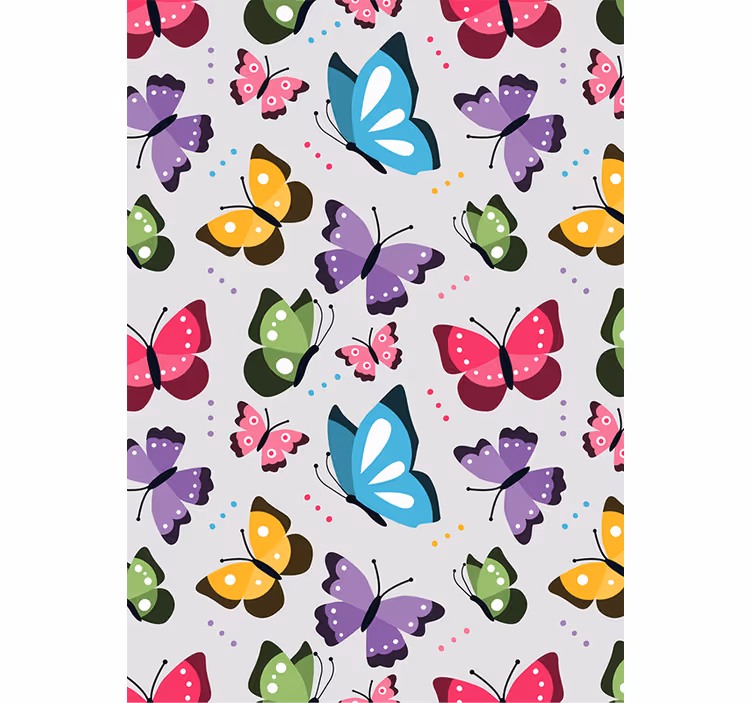 Colorful flying butterflies animals wallpaper - TenStickers
