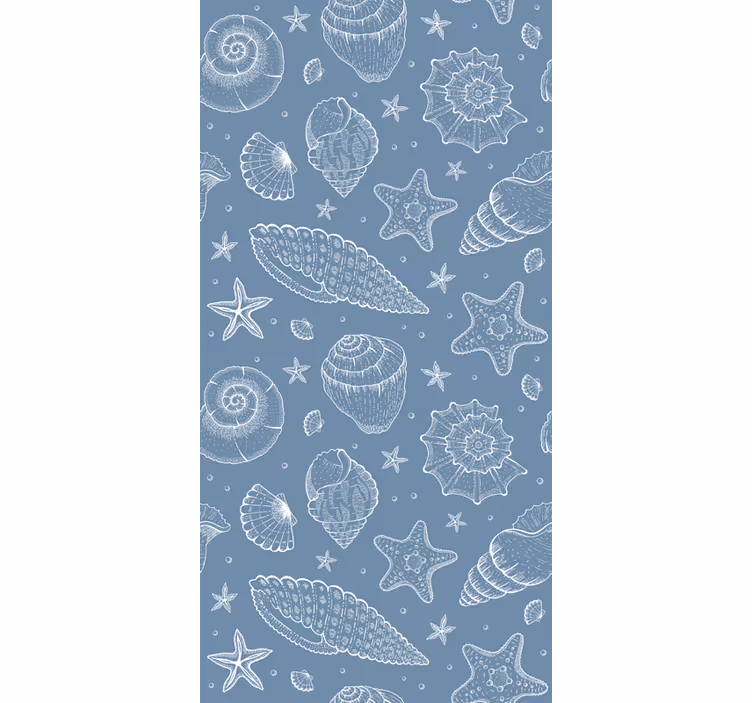 Animals wallpaper featuring marine life and seashells - TenStickers