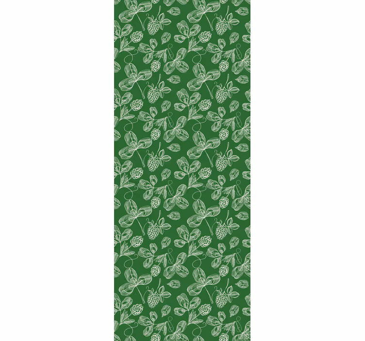 Wall paper in bedroom green magnolia twig design - TenStickers