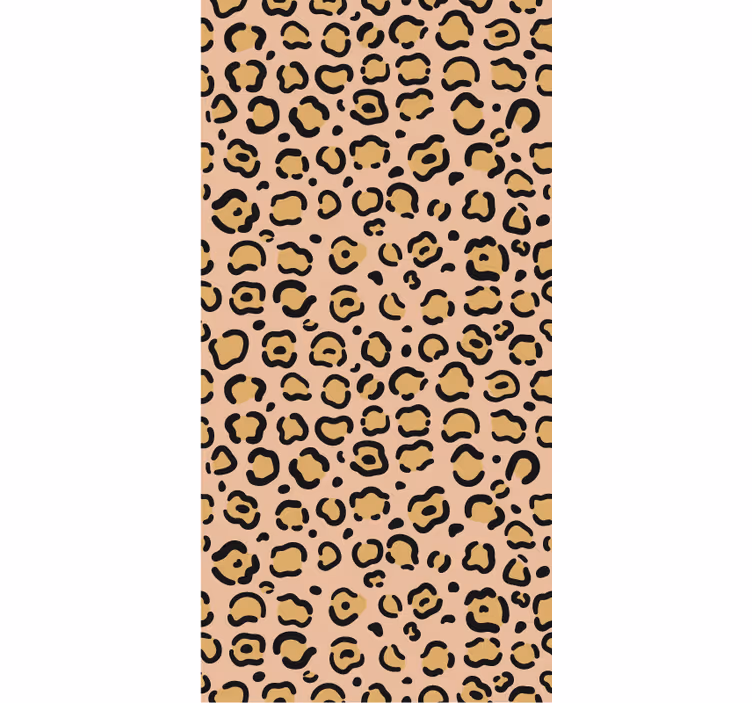 Leopard pastel color print wall paper in bedroom - TenStickers