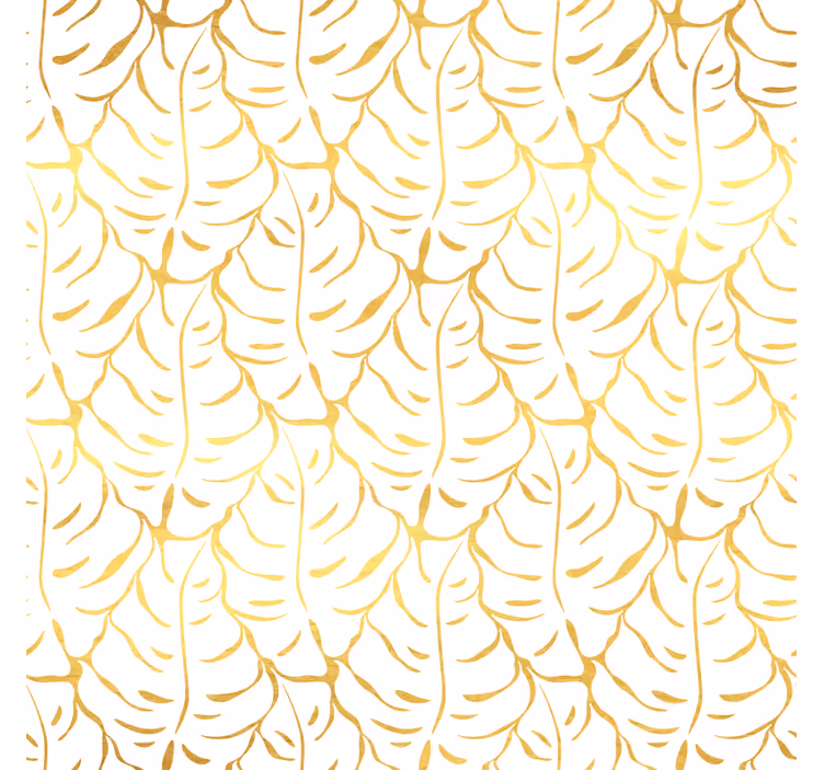 Graceful tropical leaves wall paper in bedroom - TenStickers