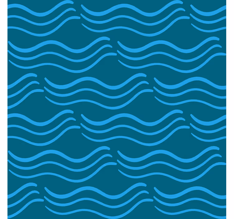 Wall paper in bedroom flowing aqua patterns - TenStickers