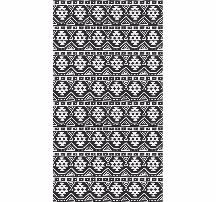 Textured wallpaper black and white bohemian design - TenStickers
