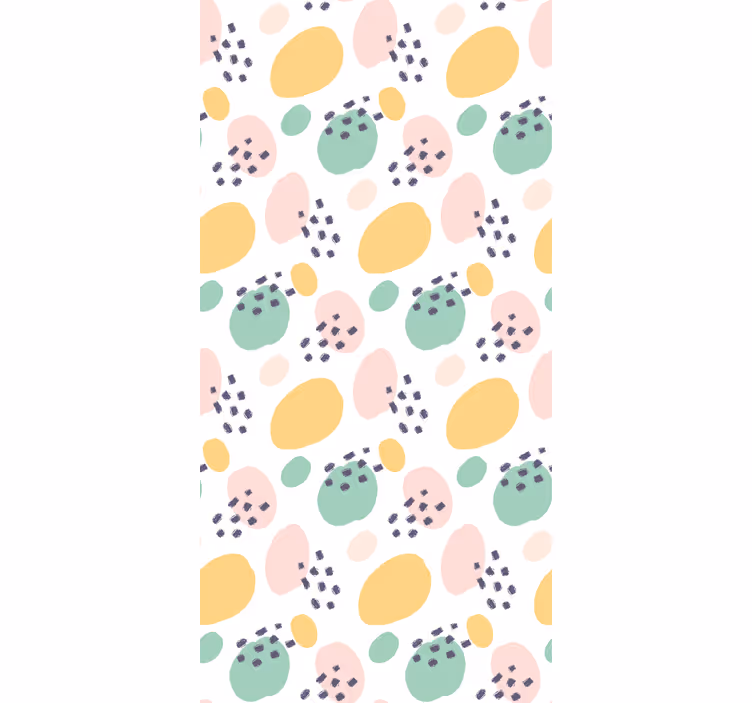Textured wallpaper with pastel wall art shapes - TenStickers
