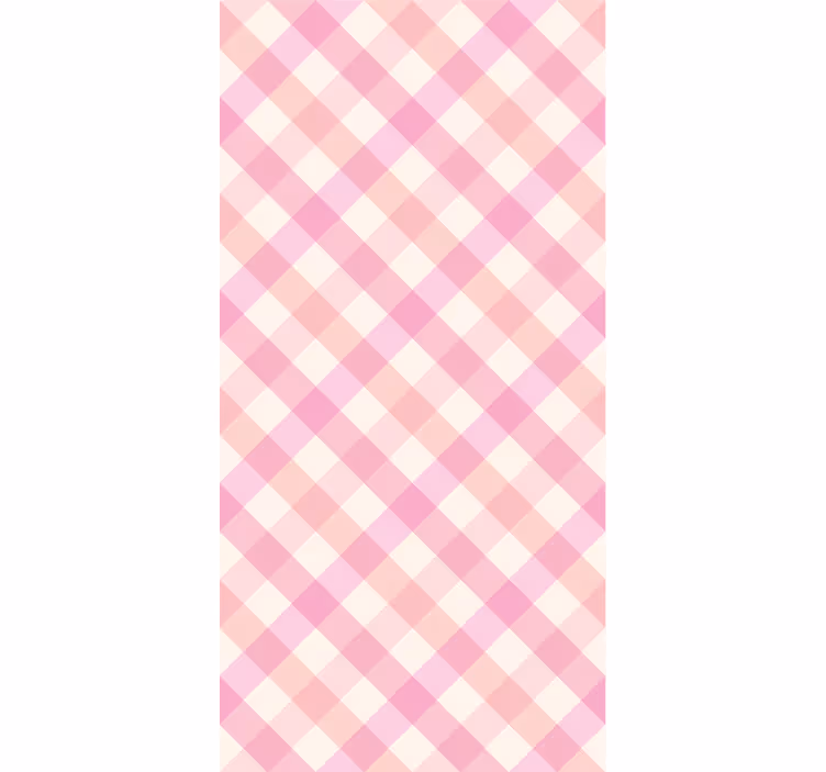 Textured wallpaper pink checked pattern - TenStickers