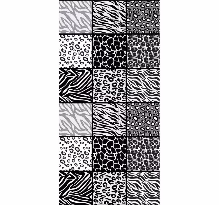 Animals wallpaper featuring various animal prints - TenStickers