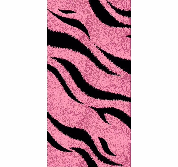 Animals wallpaper pink tiger skin print - TenStickers