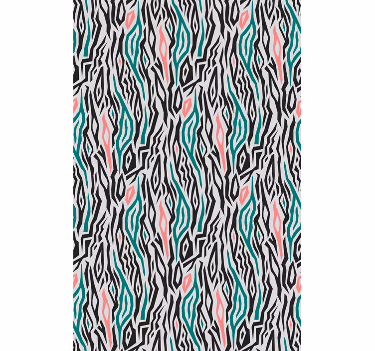 Animals wallpaper blue and pink zebra design - TenStickers