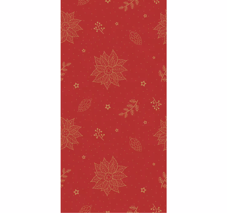 Holiday christmas wallpaper vintage floral design - TenStickers