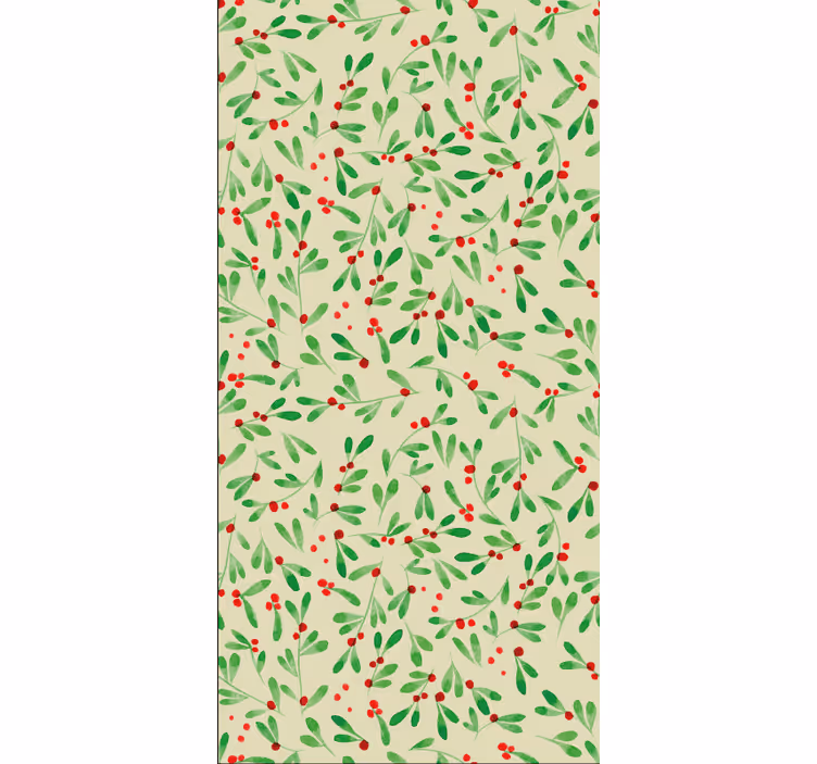 Holiday christmas wallpaper holiday berry design - TenStickers