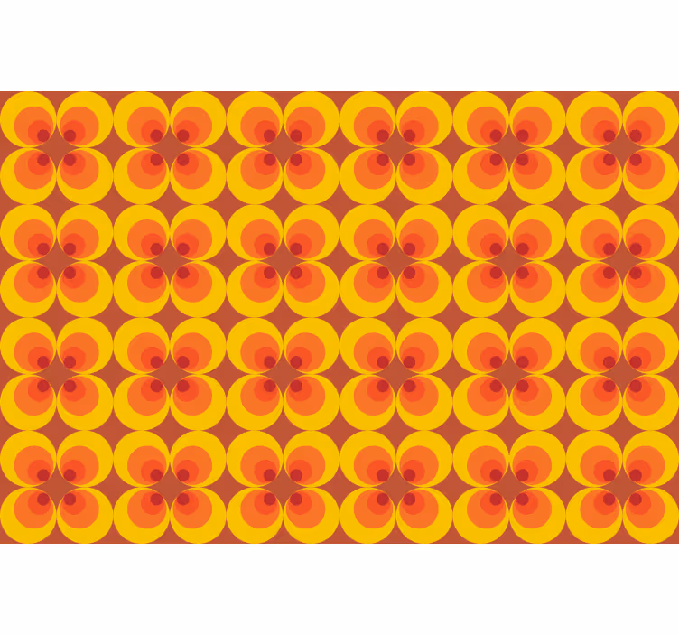 Wallpaper office 70s retro circles - TenStickers