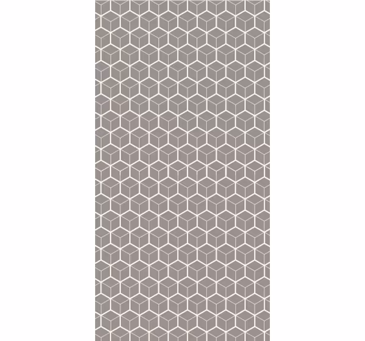 Wallpaper office gray and white hexagon design - TenStickers