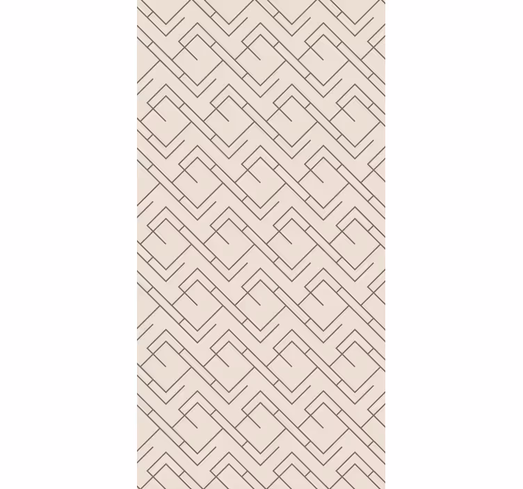 Hallway wallpaper geometric labyrinth pattern - TenStickers