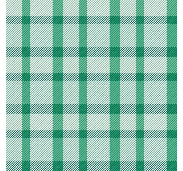 Hallway wallpaper green and white patterned squares - TenStickers