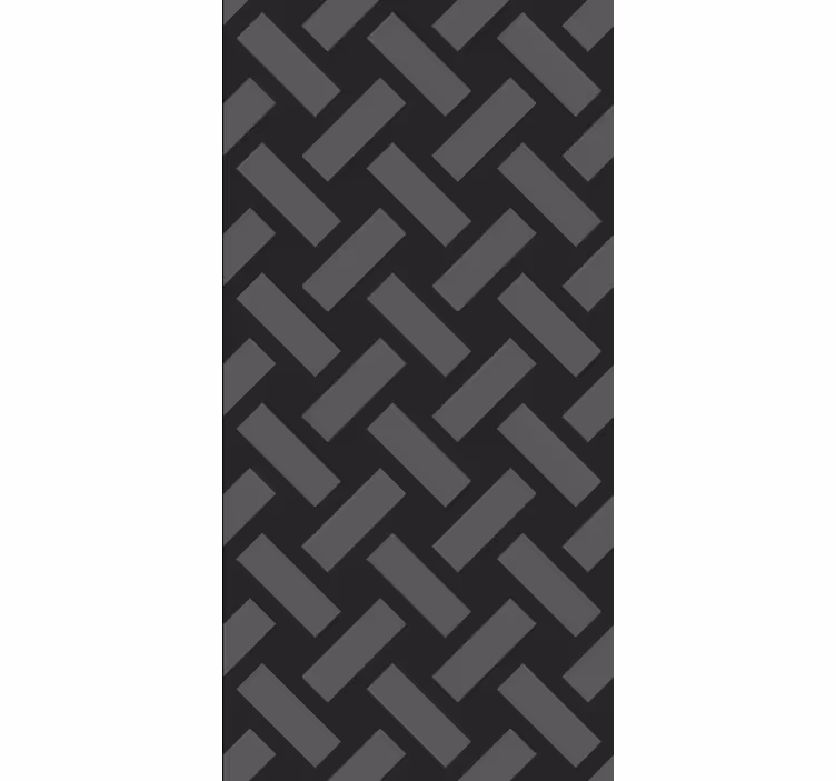 Hallway wallpaper geometric black square pattern - TenStickers