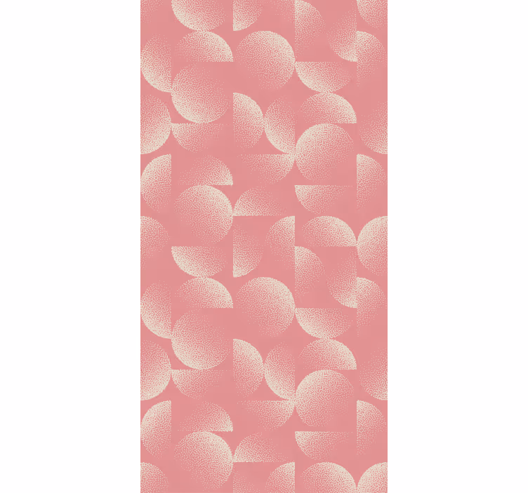 Pastel half circles wallpaper for dining area - TenStickers