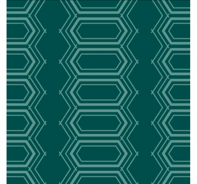 Wallpaper for dining area geometric green circle pattern - TenStickers