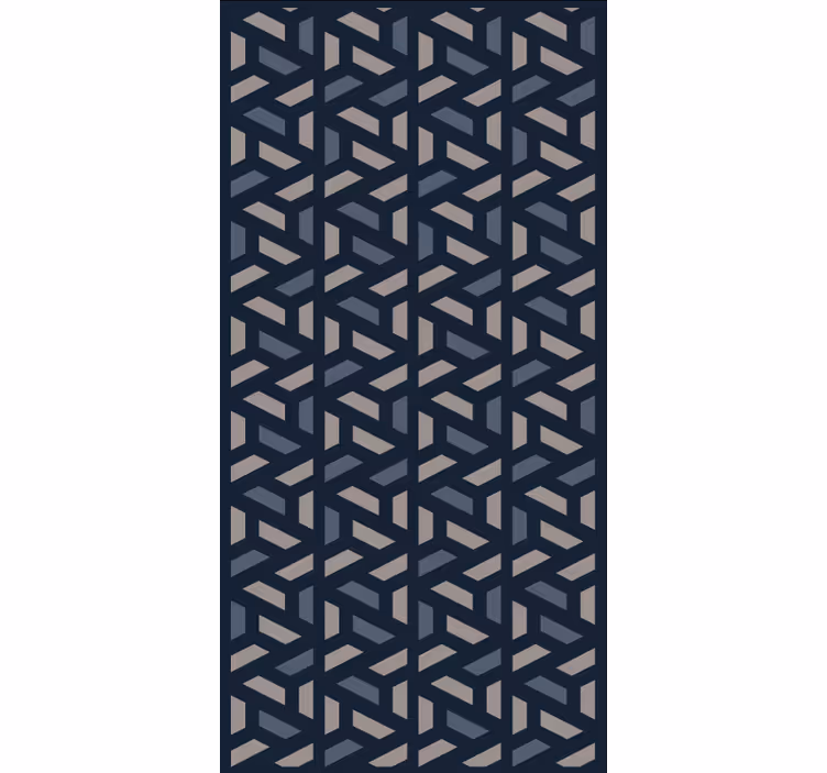 Wallpaper for dining area geometric blue gray triangles - TenStickers