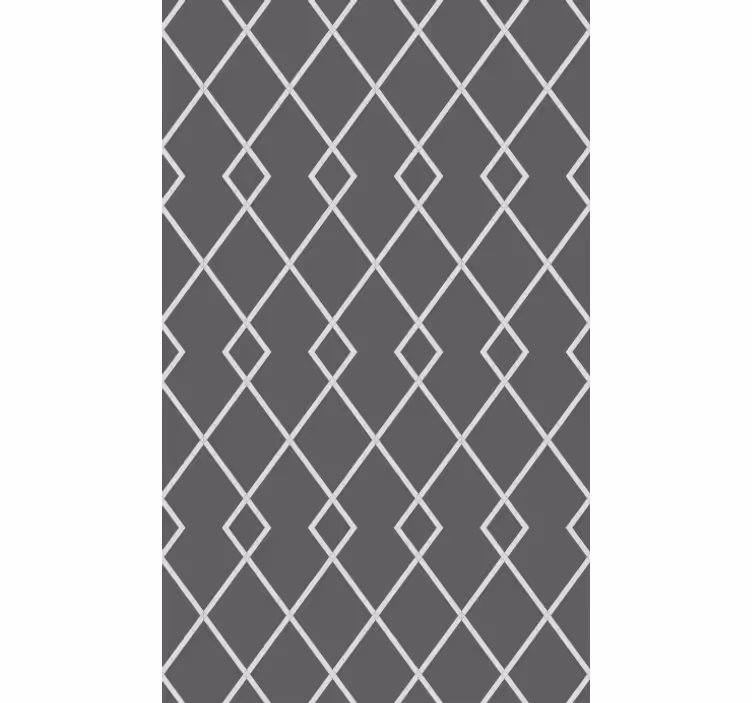 Wallpaper for dining area gray and white diamond pattern - TenStickers