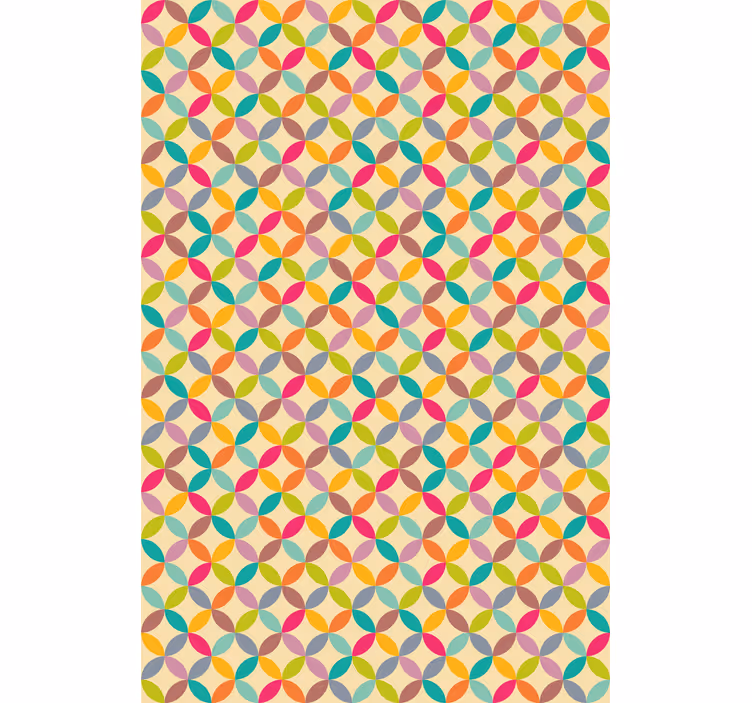 Wallpaper for dining area colorful geometric design - TenStickers