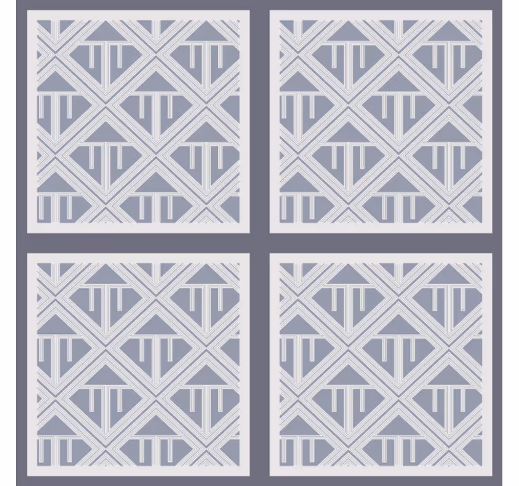 Wallpaper for dining area geometric pattern array - TenStickers